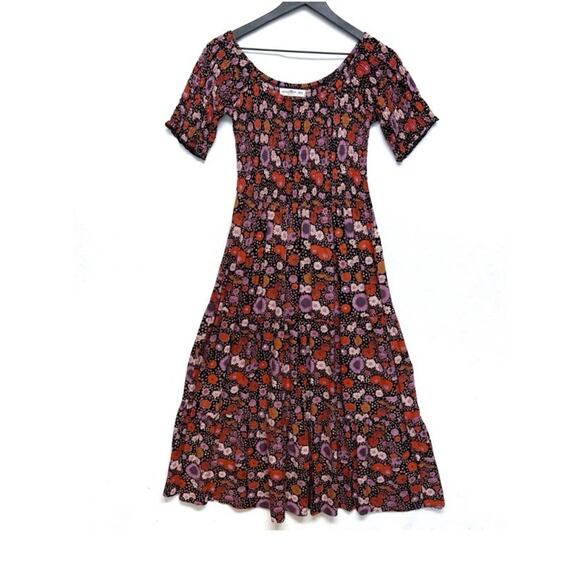 Natural Life Maxi Dress Coco Diamond Size XS S Floral Tiered Boho Cottagecore - Picture 1 of 9